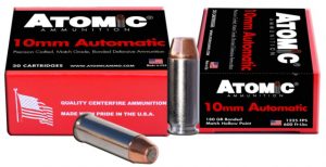 10mm Auto Ammunition (Atomic Ammunition) 180 grain 20 Rounds