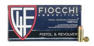 10mm Auto Ammunition (Fiocchi) 180 grain 50 Rounds