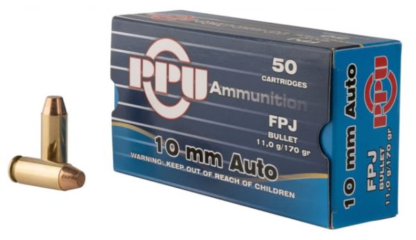 10mm Auto Ammunition (PPU) 170 grain 50 Rounds