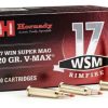 .17 Winchester Super Magnum Ammunition (Hornady) 20 grain 50 Rounds