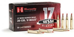 .17 Winchester Super Magnum Ammunition (Hornady) 20 grain 50 Rounds