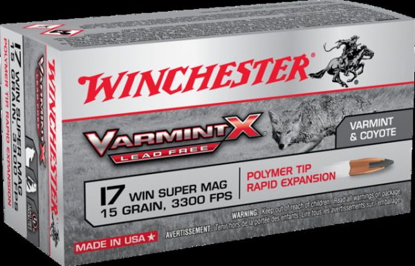.17 Winchester Super Magnum Ammunition (Winchester) 15 grain 50 Rounds