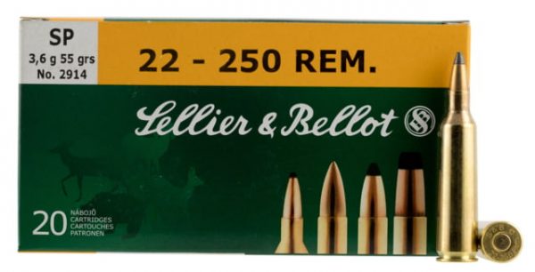 .22-250 Remington Ammunition (Sellier & Bellot) 55 grain 20 Rounds