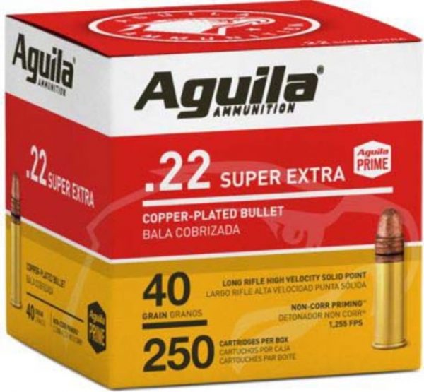 .22 Long Rifle Ammunition (Aguila Ammunition) 40 grain 250 Rounds