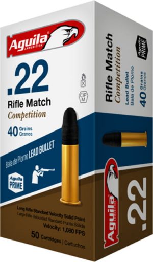 .22 Long Rifle Ammunition (Aguila Ammunition) 40 grain 50 Rounds