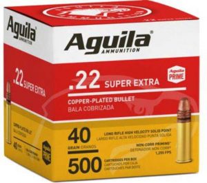 .22 Long Rifle Ammunition (Aguila Ammunition) 40 grain 500 Rounds