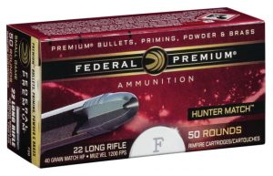 .22 Long Rifle Ammunition (Federal Premium) 40 grain 50 Rounds