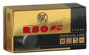 .22 Long Rifle Ammunition (Walther Arms) 40 grain 50 Rounds