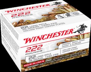 .22 Long Rifle Ammunition (Winchester) 36 grain 222 Rounds