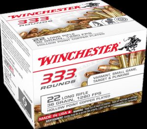 .22 Long Rifle Ammunition (Winchester) 36 grain 333 Rounds