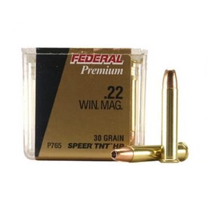 .22 Winchester Magnum Rimfire Ammunition (Federal Premium) 30 grain 50 Rounds