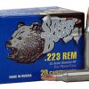 .223 Remington Ammunition (Bear Ammunition) 55 grain 20 Rounds