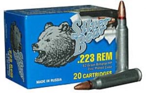 .223 Remington Ammunition (Bear Ammunition) 62 grain 20 Rounds