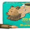.223 Remington Ammunition (Brown Bear) 55 grain 20 Rounds