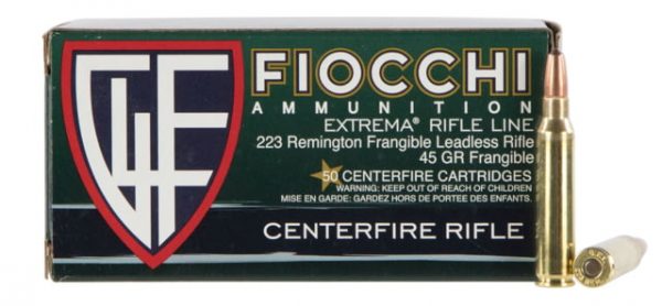 .223 Remington Ammunition (Fiocchi) 45 grain 50 Rounds