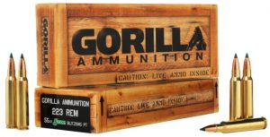 .223 Remington Ammunition (Gorilla Ammunition) 55 grain 20 Rounds