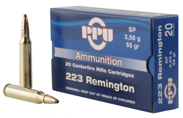 .223 Remington Ammunition (PPU) 55 grain 20 Rounds