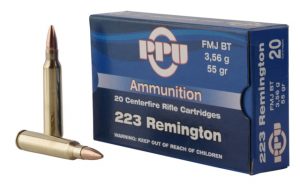 .223 Remington Ammunition (PPU) 55 grain 20 Rounds