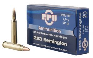 .223 Remington Ammunition (PPU) 62 grain 20 Rounds