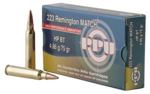 .223 Remington Ammunition (PPU) 75 grain 20 Rounds