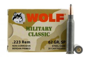 .223 Remington Ammunition (Wolf Ammo) 62 grain 500 Rounds