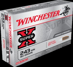 .243 Winchester Ammunition (Winchester) 80 grain 20 Rounds