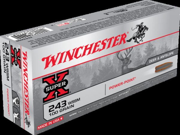 .243 Winchester Super Short Magnum Ammunition (Winchester) 100 grain 20 Rounds
