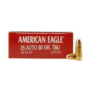 .25 ACP Ammunition (Federal Premium) 50 grain 50 Rounds