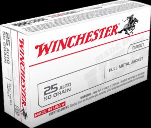 .25 ACP Ammunition (Winchester) 50 grain 50 Rounds