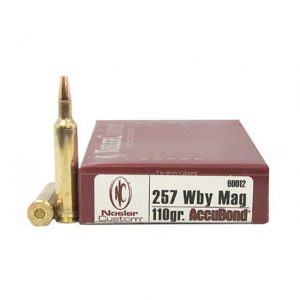 .257 Weatherby Magnum Ammunition (Nosler) 110 grain 20 Rounds