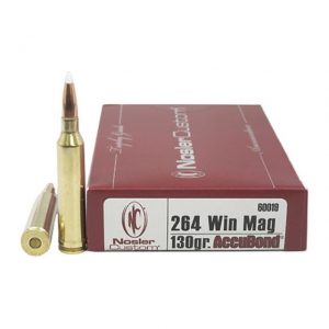 .264 Winchester Magnum Ammunition (Nosler) 130 grain 20 Rounds