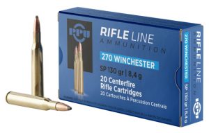 .270 Winchester Ammunition (PPU) 130 grain 20 Rounds