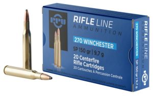 .270 Winchester Ammunition (PPU) 150 grain 20 Rounds