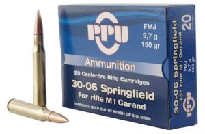 .30-06 Springfield Ammunition (PPU) 150 grain 20 Rounds