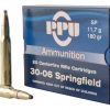 .30-06 Springfield Ammunition (PPU) 180 grain 20 Rounds