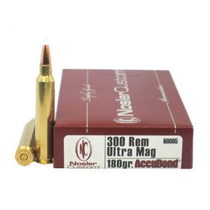 .300 Remington Ultra Magnum Ammunition (Nosler) 180 grain 20 Rounds