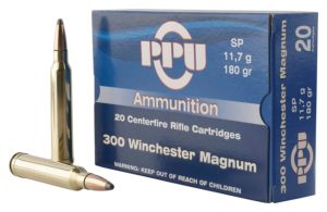 .300 Winchester Magnum Ammunition (PPU) 180 grain 20 Rounds