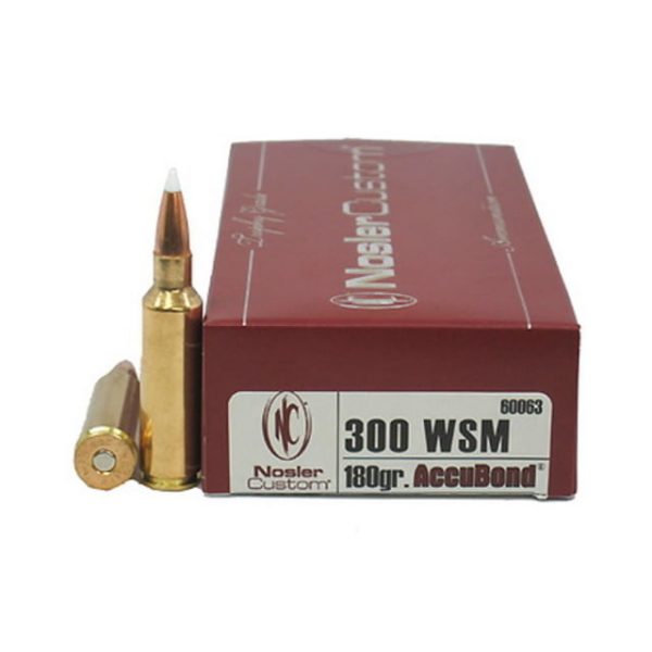.300 Winchester Short Magnum Ammunition (Nosler) 180 grain 20 Rounds