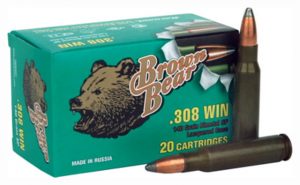 .308 Winchester Ammunition (Brown Bear) 140 grain 20 Rounds