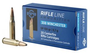 .308 Winchester Ammunition (PPU) 150 grain 20 Rounds