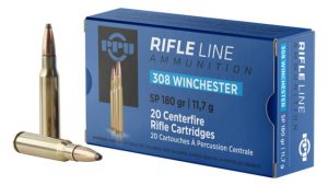 .308 Winchester Ammunition (PPU) 180 grain 20 Rounds