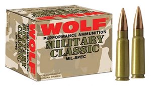 .308 Winchester Ammunition (Wolf Ammo) 168 grain 1000 Rounds