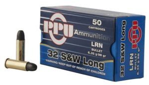 .32 S&W Long Ammunition (PPU) 98 grain 50 Rounds