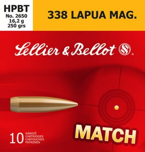 .338 Lapua Magnum Ammunition (Sellier & Bellot) 250 grain 10 Rounds