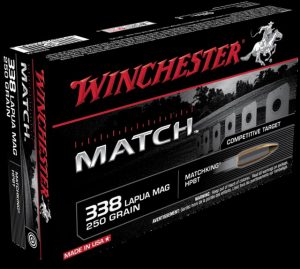 .338 Lapua Magnum Ammunition (Winchester) 250 grain 20 Rounds