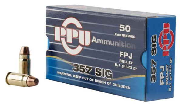 .357 SIG Ammunition (PPU) 125 grain 50 Rounds
