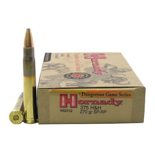 .375 H&H Magnum Ammunition (Hornady) 270 grain 20 Rounds