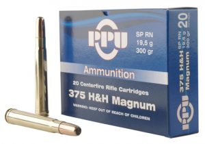 .375 H&H Magnum Ammunition (PPU) 300 grain 10 Rounds
