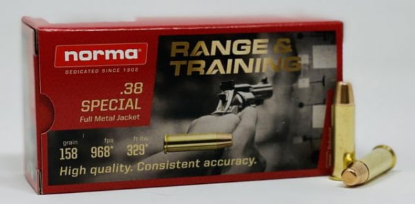 .38 Special Ammunition (Norma) 158 grain 50 Rounds