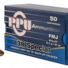 .38 Special Ammunition (PPU) 130 grain 50 Rounds